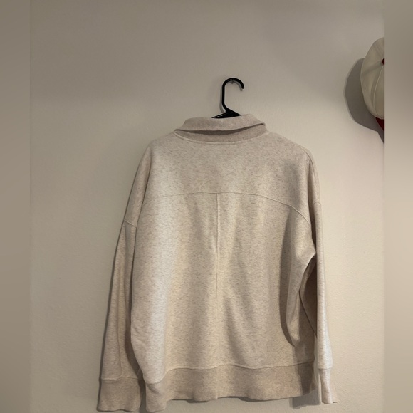Athleta Light Beige Ribbed Pullover - Picture 5 of 5